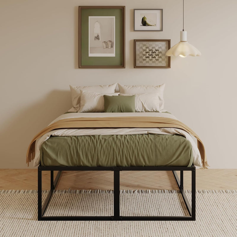 Bed Frame with Sturdy Slats Support