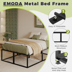 Bed Frame with Sturdy Slats Support