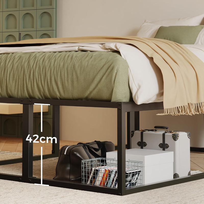 Bed Frame with Sturdy Slats Support
