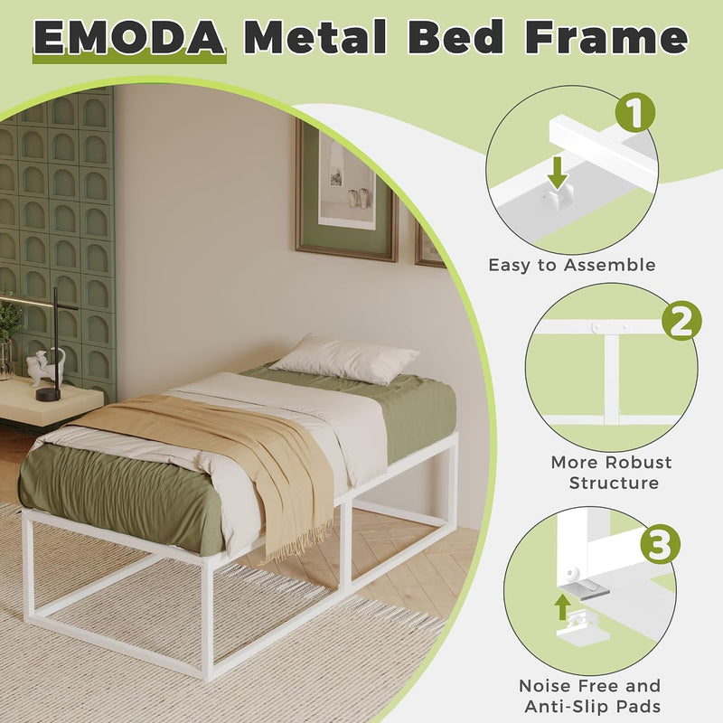 Bed Frame with Sturdy Slats Support