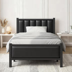 Bed Frame with Sturdy Steel Slats Support Platform