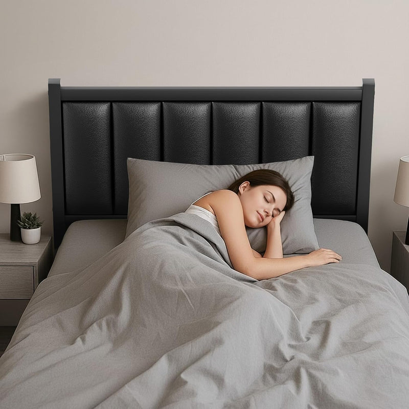 Bed Frame with Sturdy Steel Slats Support Platform