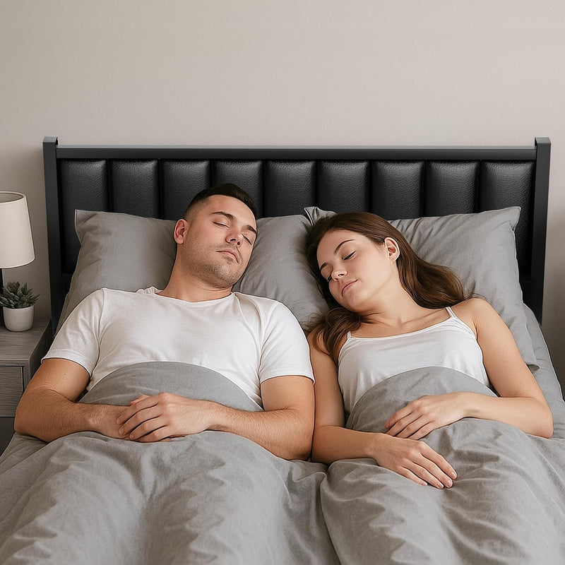 Bed Frame with Sturdy Steel Slats Support Platform