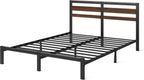 Bed Frame with Underbed Storage Metal Base Steel