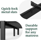 Bed Frame with Underbed Storage Metal Base Steel