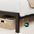 Bed Frame with Underbed Storage Metal Base Steel