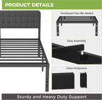 Bed Frame with Upholstered Headboard