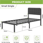 Bed Frame with Upholstered Headboard