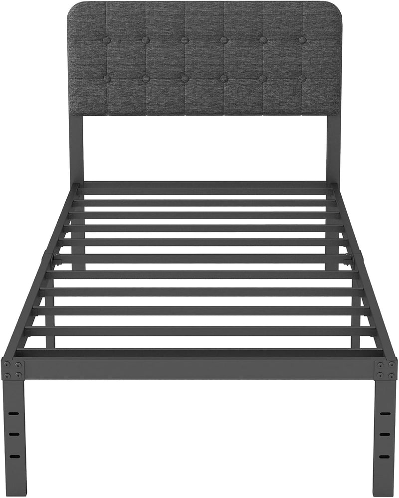 Bed Frame with Upholstered Headboard