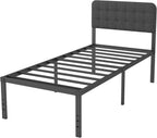 Bed Frame with Upholstered Headboard