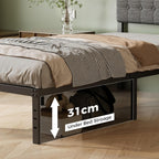 Bed Frame with Upholstered Headboard