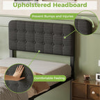 Bed Frame with Upholstered Headboard
