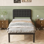 Bed Frame with Upholstered Headboard