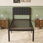 Bed Frame with Upholstered Headboard