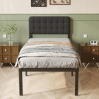 Bed Frame with Upholstered Headboard