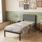 Bed Frame with Upholstered Headboard 36CM High
