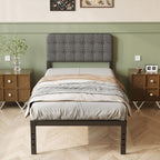Bed Frame with Upholstered Headboard 36CM High