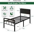 Bed Frame with Upholstered Headboard and Footboard