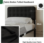 Bed Frame with Upholstered Headboard and Footboard 36