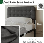Bed Frame with Upholstered Headboard and Footboard 36