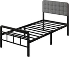 Bed Frame with Upholstered Headboard and Footboard 36CM