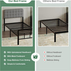 Bed Frame with Upholstered Headboard and Footboard 36CM