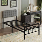 Bed Frame with Upholstered Headboard and Footboard 36CM