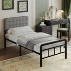 Bed Frame with Upholstered Headboard and Footboard 36CM