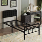 Bed Frame with Upholstered Headboard and Footboard 36CM