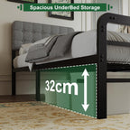 Bed Frame with Upholstered Headboard and Footboard 36CM
