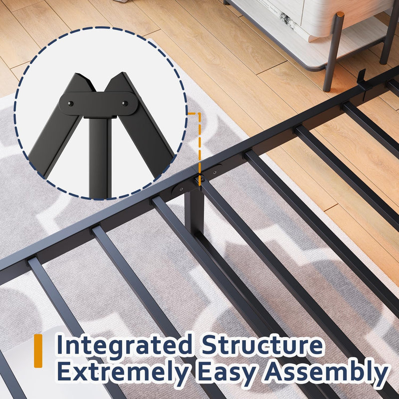Bed Frame with Upholstered Headboard