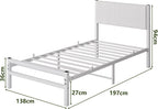 Bed Frame with Velvet Headboard