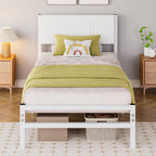 Bed Frame with Velvet Headboard