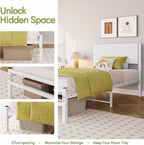 Bed Frame with Velvet Headboard