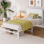 Bed Frame with Velvet Headboard