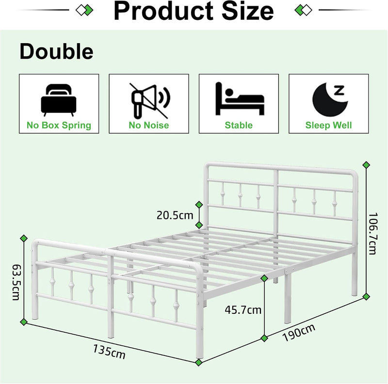 Bed Frame with Victorian Headboard