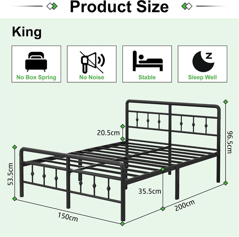 Bed Frame with Victorian Headboard
