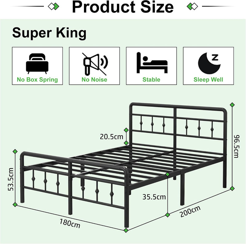 Bed Frame with Victorian Headboard