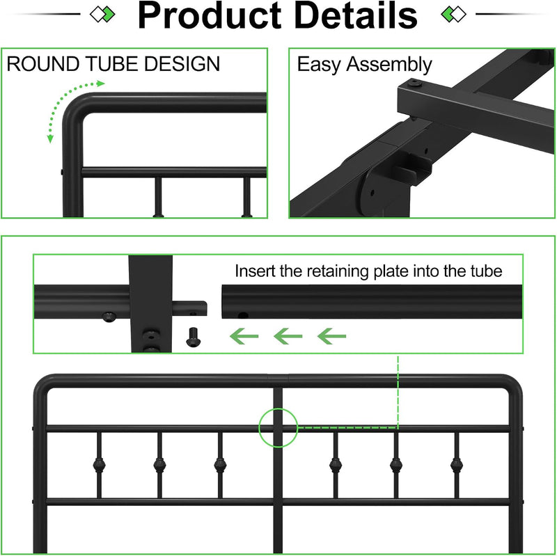 Bed Frame with Victorian Headboard