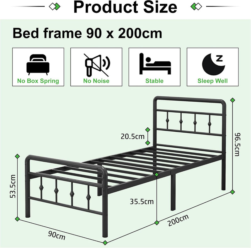 Bed Frame with Victorian Headboard