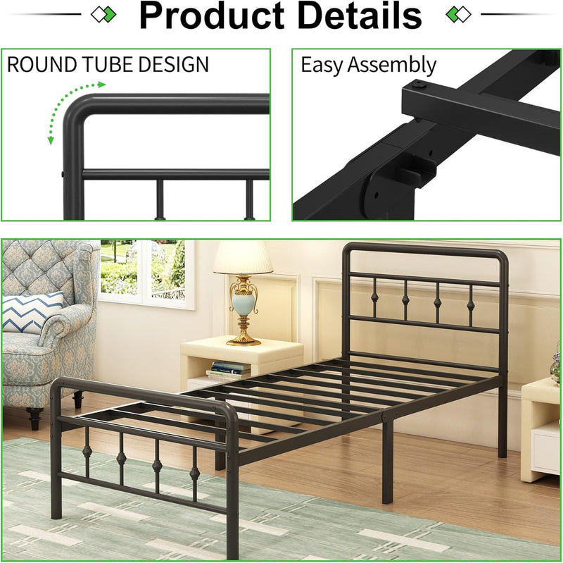 Bed Frame with Victorian Headboard