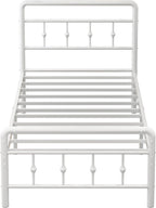 Bed Frame with Victorian Headboard and Footboard Metal