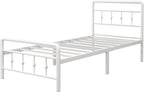 Bed Frame with Victorian Headboard and Footboard Metal