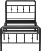 Bed Frame with Victorian Headboard and Footboard Metal