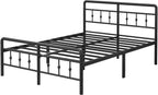Bed Frame with Victorian Headboard and Footboard Metal