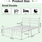 Bed Frame with Victorian Headboard and Footboard Metal
