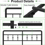Bed Frame with Victorian Headboard and Footboard Metal