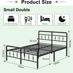 Bed Frame with Victorian Headboard and Footboard Metal