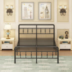 Bed Frame with Victorian Headboard and Footboard Metal