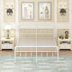 Bed Frame with Victorian Headboard and Footboard Metal